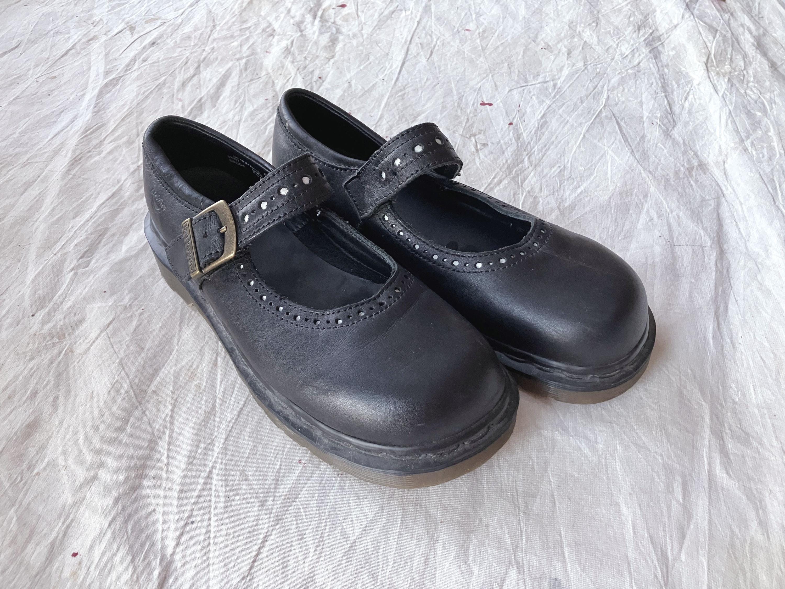 Dr. Martens Mary Jane Vintage - Pointure 36 EU (UK 3) - Cuir Bleu - Occasion - Fabriqué Au Royaume-Uni