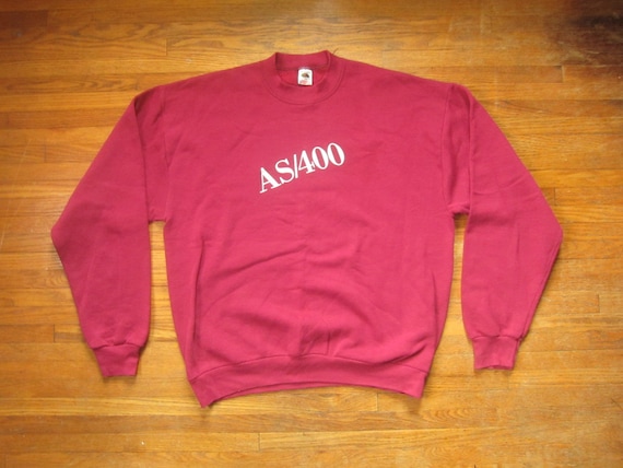 XL 80s / 90s IBM AS/400 Sweatshirt / Crew Neck, Cr