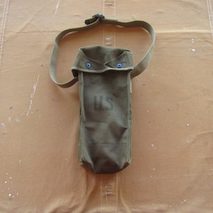 Vintage 40er Jahre US Army Funkgerät Canvas Tasche / 1940er Jahre WW2 Schultergurt Zubehör