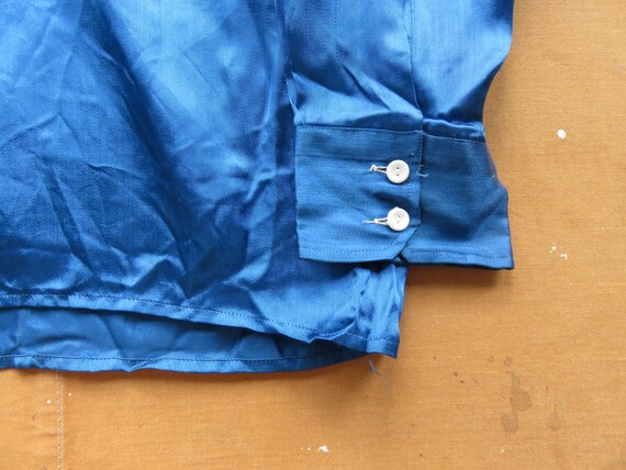 Small 50s Souvenir Slant Zipper Shirt / Japanese … - image 3