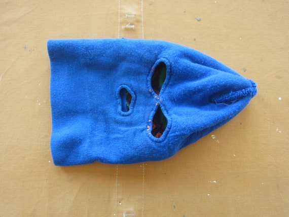 Vintage 70s Crazy Pattern Balaclava Ski Mask / 19… - image 7