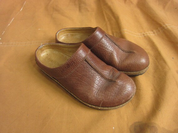haflinger leather clogs