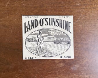 Antique 1920s Original Pen & Ink Advertising Drawing Flour Farm SunshinePackaging Design