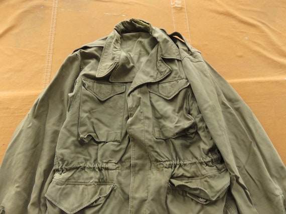 Small 40s US Army M-43 Field Jacket / Cotton Sateen Size 36 Long