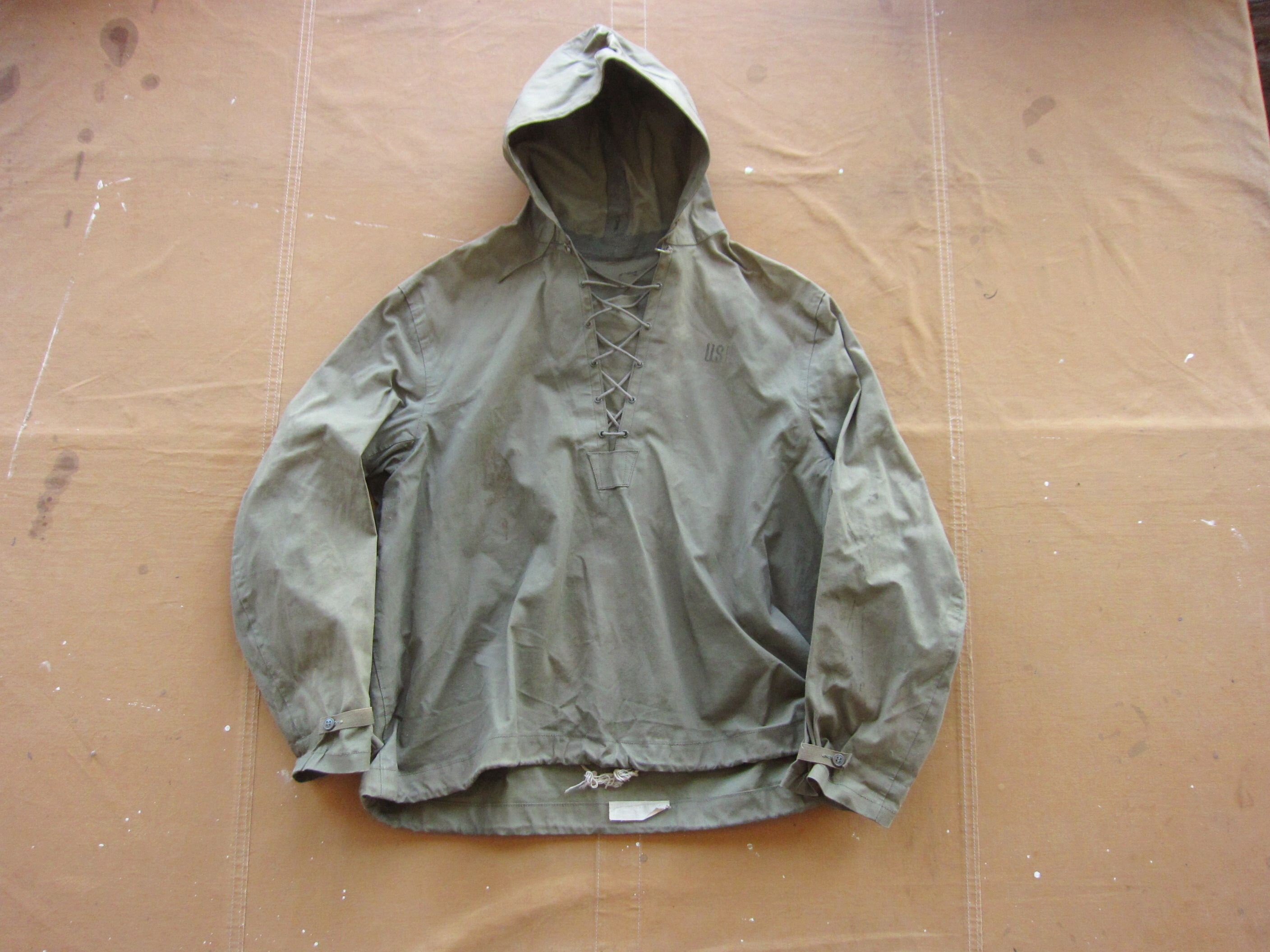 Large 40s US Navy Hooded Rain Parka / 1940s Green Hooded - Etsy