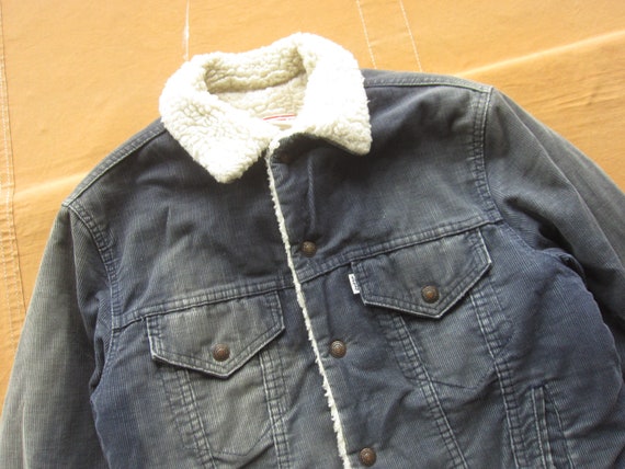 Small 70s Levis Corduroy Sherpa Jacket 