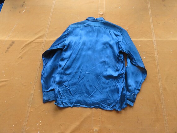 Small 50s Souvenir Slant Zipper Shirt / Japanese … - image 9