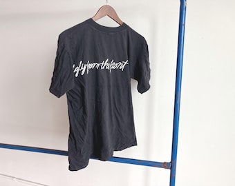 Medium 80s / 90s Lyle Lovett T-shirt / Faded Black Ugly From The Front 1980s 1990s
