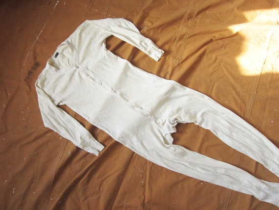 Small / Medium 20s / 30s Cotton Union Suit / Long