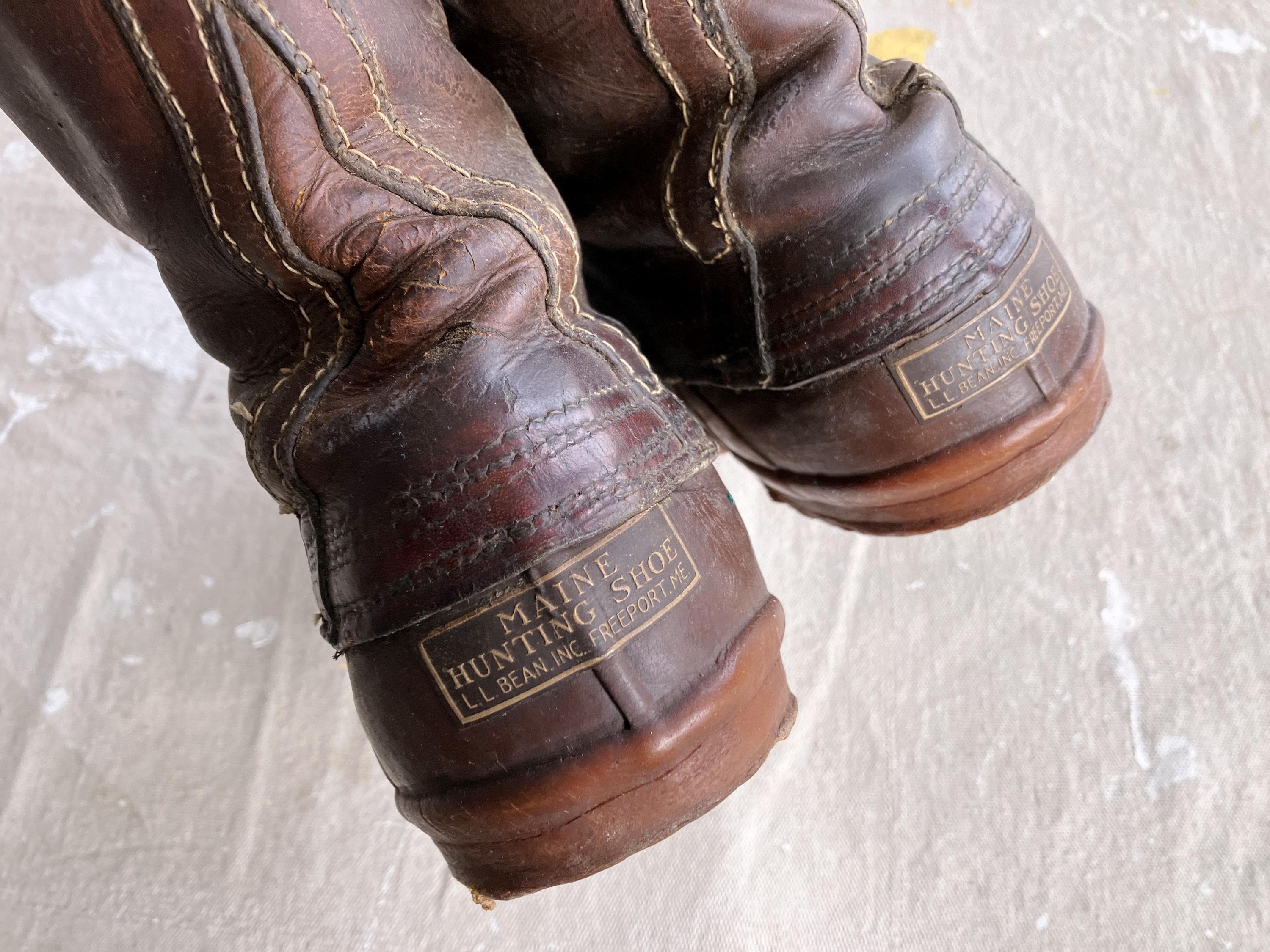 Men's 11 / 11.5 1940s LL Bean Maine Hunting Shoes / Bean Boots