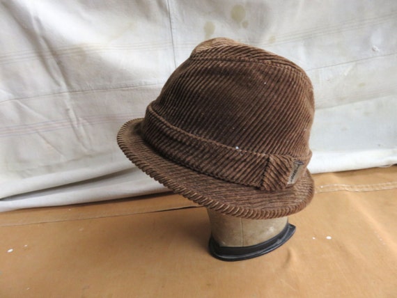 Medium 90s Stussy Corduroy Fedora / Bucket Hat Ra… - image 3