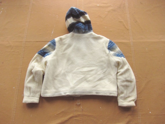 Medium / Large 50s Women's Hooded Fleece Jacket /… - image 10