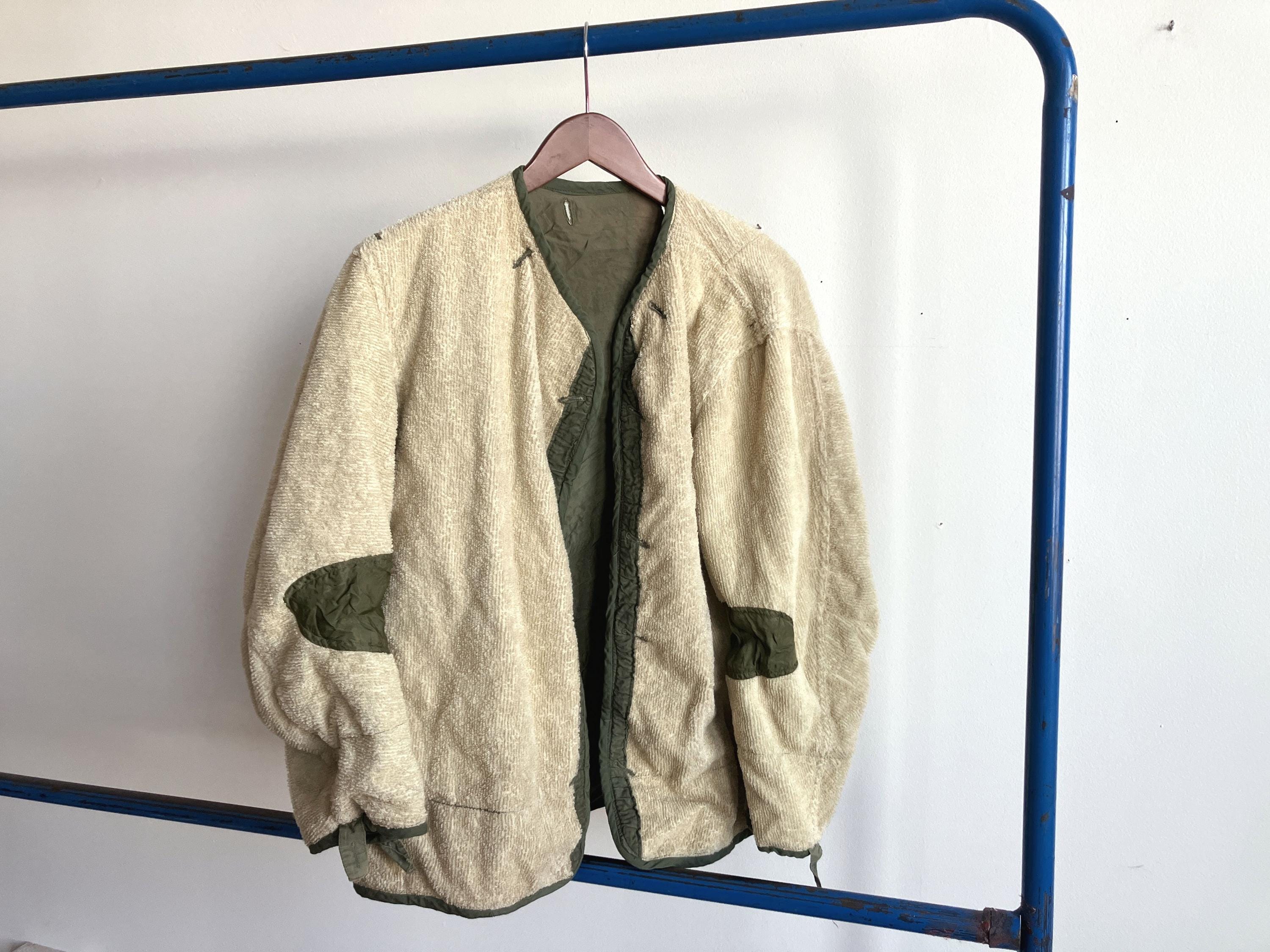 Medium 50s US Army Liner Jacket / M-51 Mohair Terry Cloth 1950s