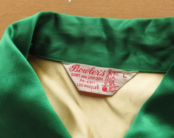 ジャケット・アウター @@50s vintage bowling jacket Large 50s Embroidered Satin Bowling Jacket / Chainstitch