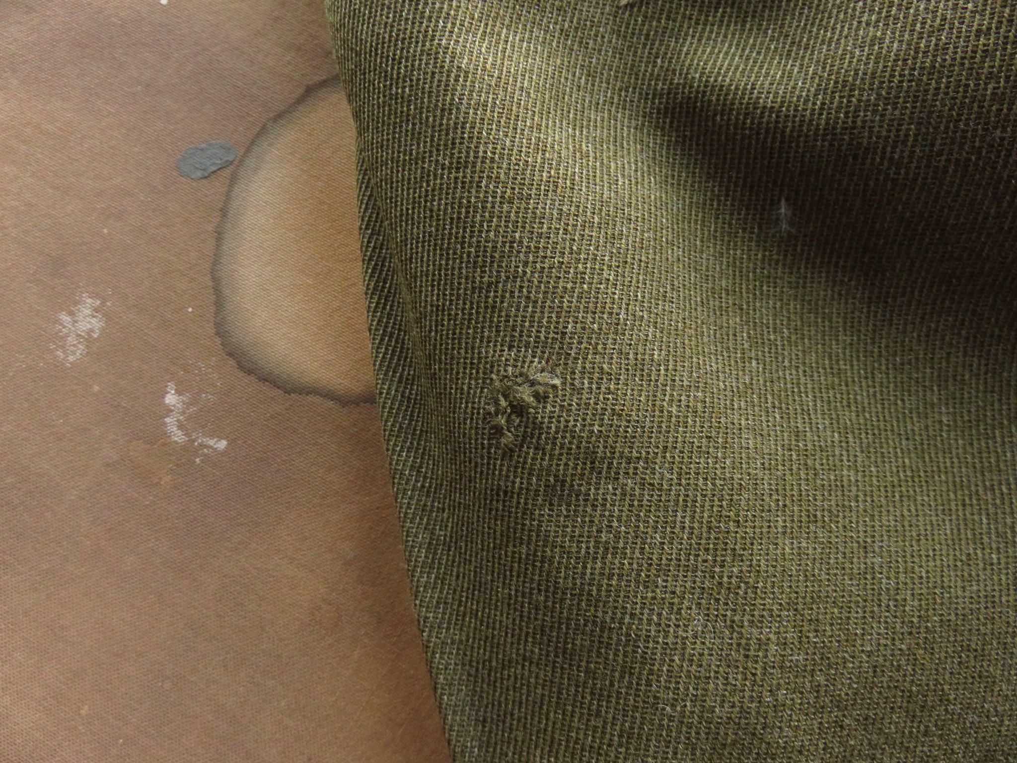 38 X 30 40s Whipcord Wool Pants / Green Wool Twill 1940s