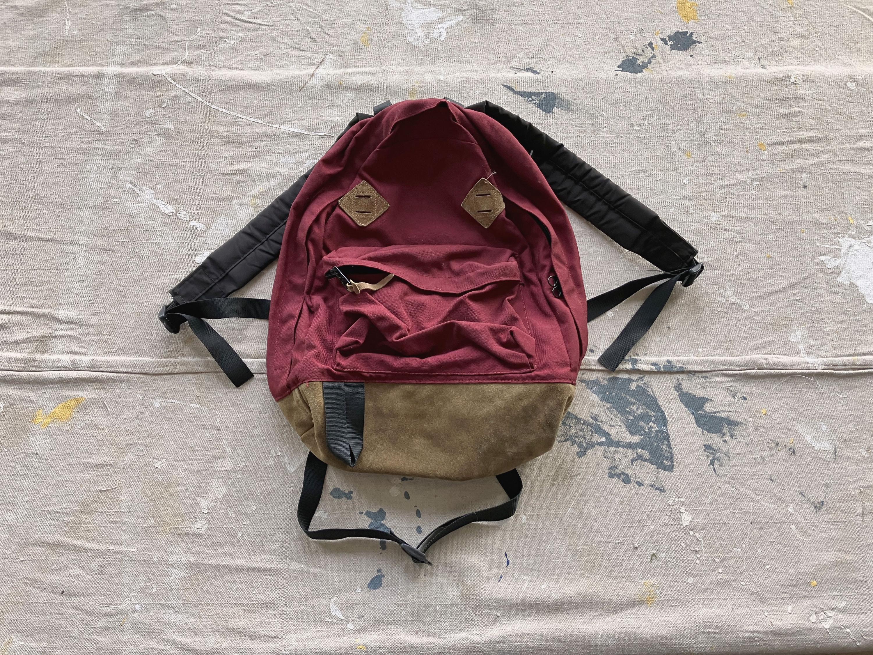Vintage 90s Outdoor Products Leather Bottom Backpack / 1990s