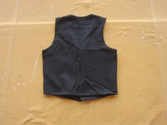 XS 40s Japanese Military Wool Vest / Navy Blue Bl… - image 8