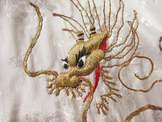 Free Size 50s Embroidered Dragon Souvenir Robe / … - image 4