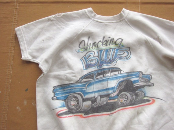 XS / Small 60s Airbrushed Hotrod Sweatshirt / 1960s Shocking