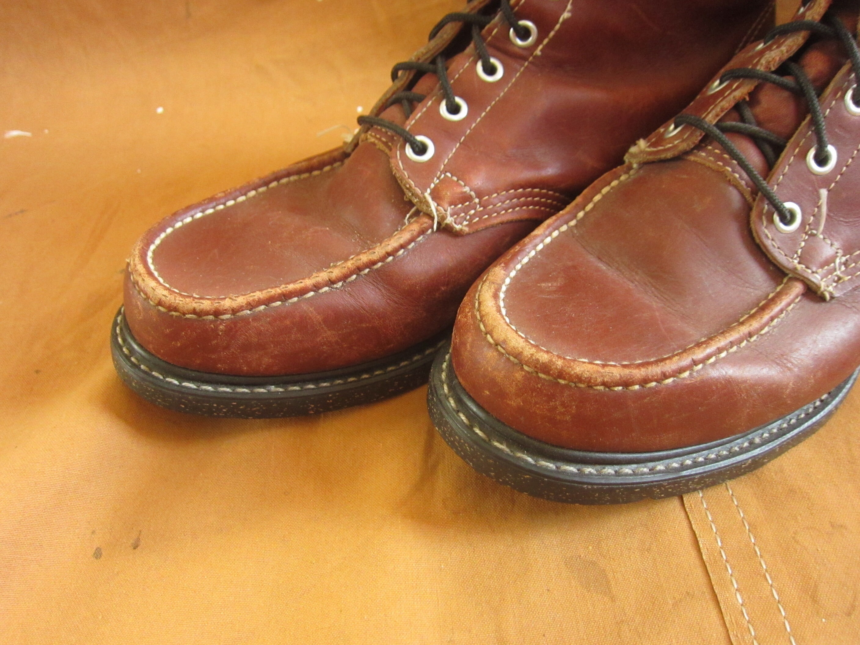 Men's 11 / 11.5 70s Cork Sole Oxblood Moc Toe Boots / Deep Etsy UK