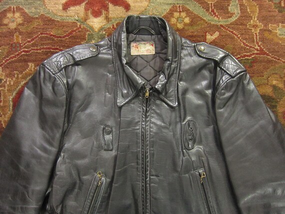 Um 40s 50s Leather Police Jacket Butwin Black - Leather World Technologies Top Coat Um 40s 50s Leather Police Jacket Butwin Black - Leather World Technologies Top Coat