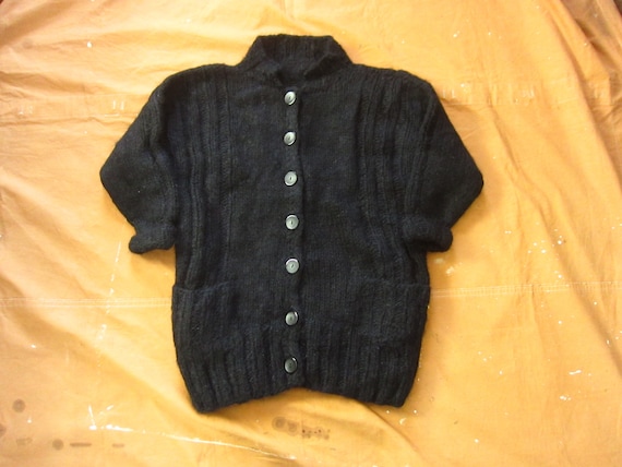 Large 80s Oversized Chunky Handmade Mohair Wool Ca