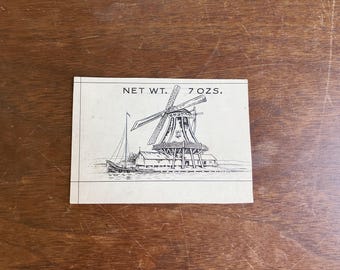 Antique 1920s Original Pen & Ink Advertising Drawing Windmill Packaging Design