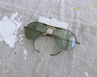 Vintage 1940s American Optical Aviator Sunglasses WW2 G-15 Hunting