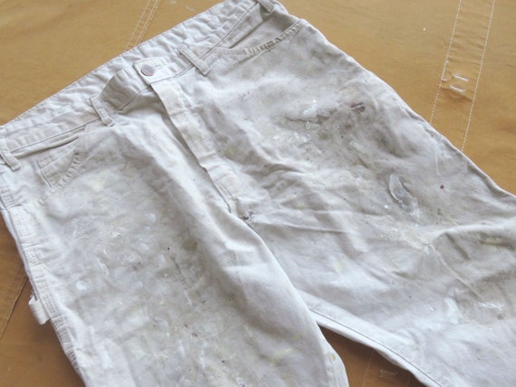 36 x 30 Dickies Painter's Pants / White Cotton Ca… - image 2