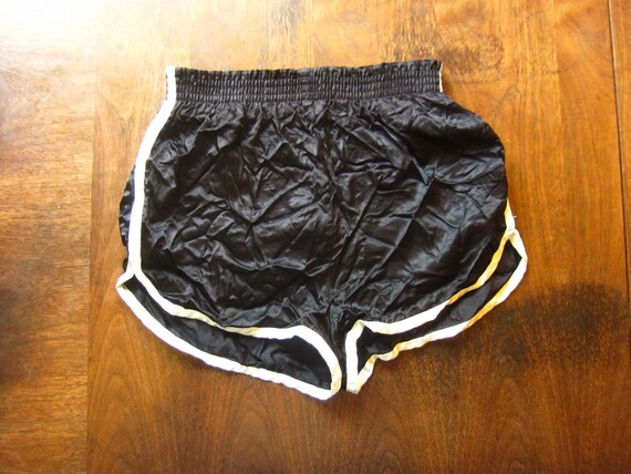 XS 70s Satin Athletic Shorts / Shiny 