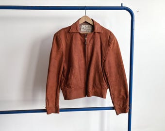 1950 年代 BATES レザー ジャケット // モーターサイクル ジャケット