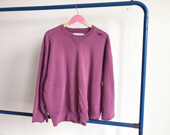 XL 90s Trashed Sweatshirt / Faded Distressed Russell High Cotton Baggy Oversized