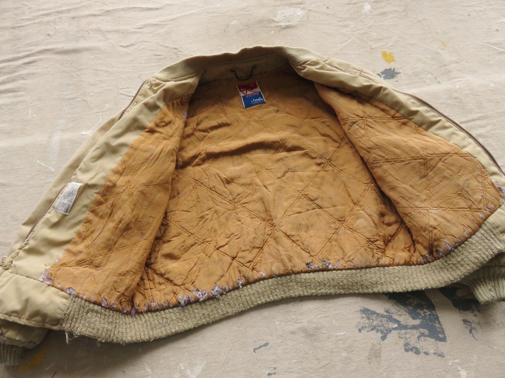 Medium / Size 42 70s / 80s Catalina Varsity Jacket / Zip Front 