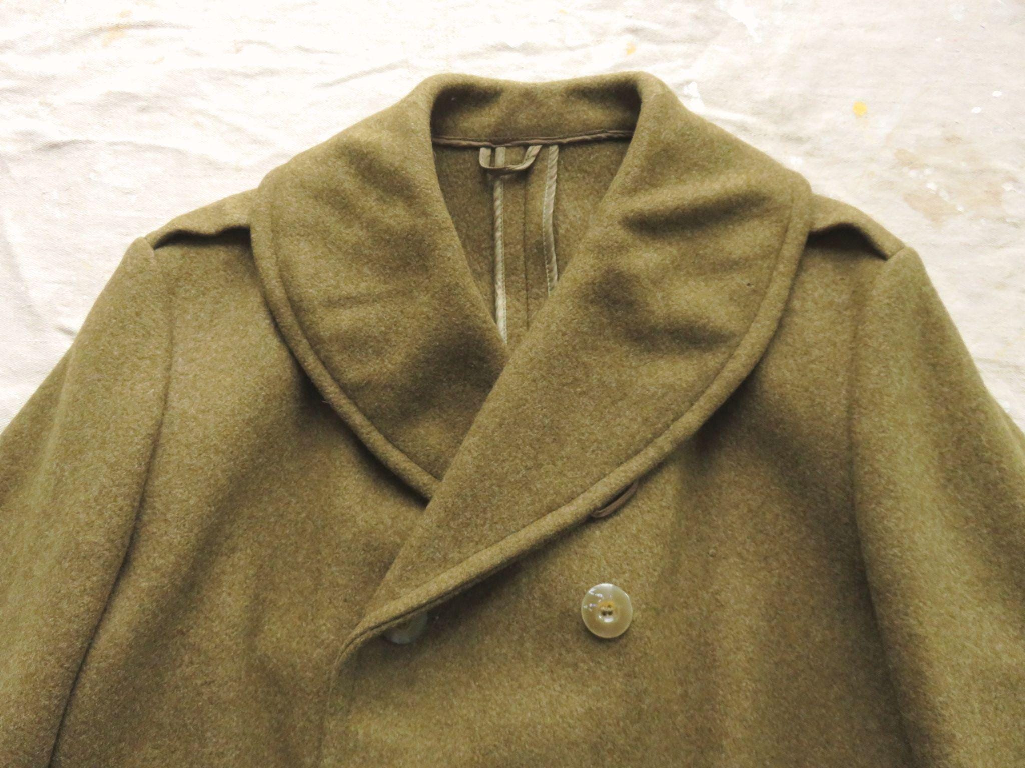 Small 30s US Army Wool Shawl Collar Mackinaw / Officer's Overcoat