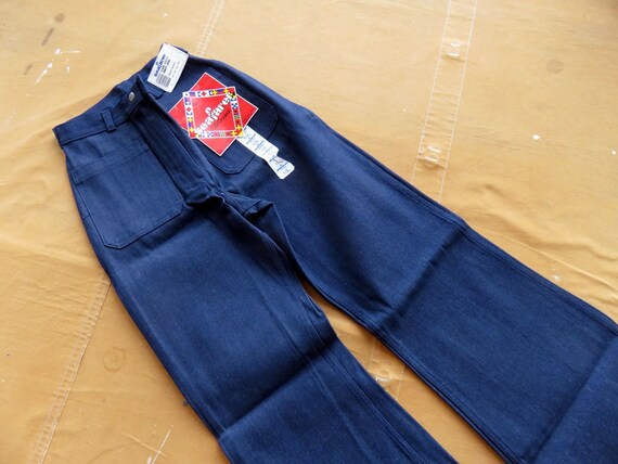 Navy bell store bottom dungarees