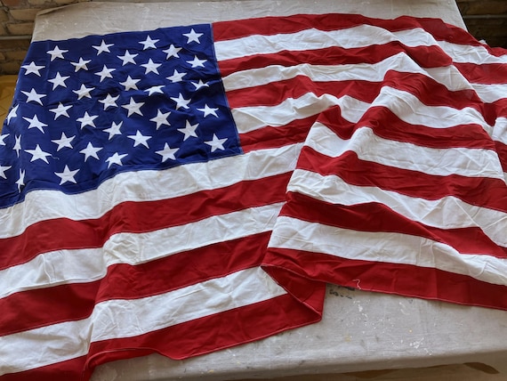 Vintage 80s / 90s Huge Cotton American Flag / Double Sided 0202 - Etsy