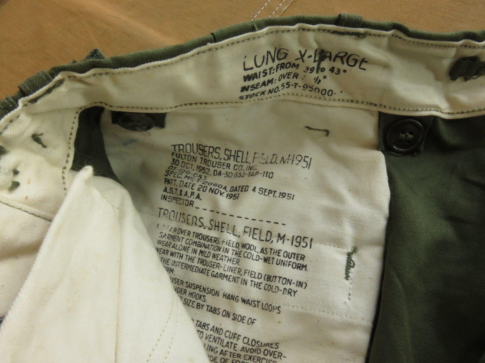 米軍40s Special Vintage M-43 M-51 Pants 米軍40s Special Vintage M-43 M-51 Pants 米軍40s Special