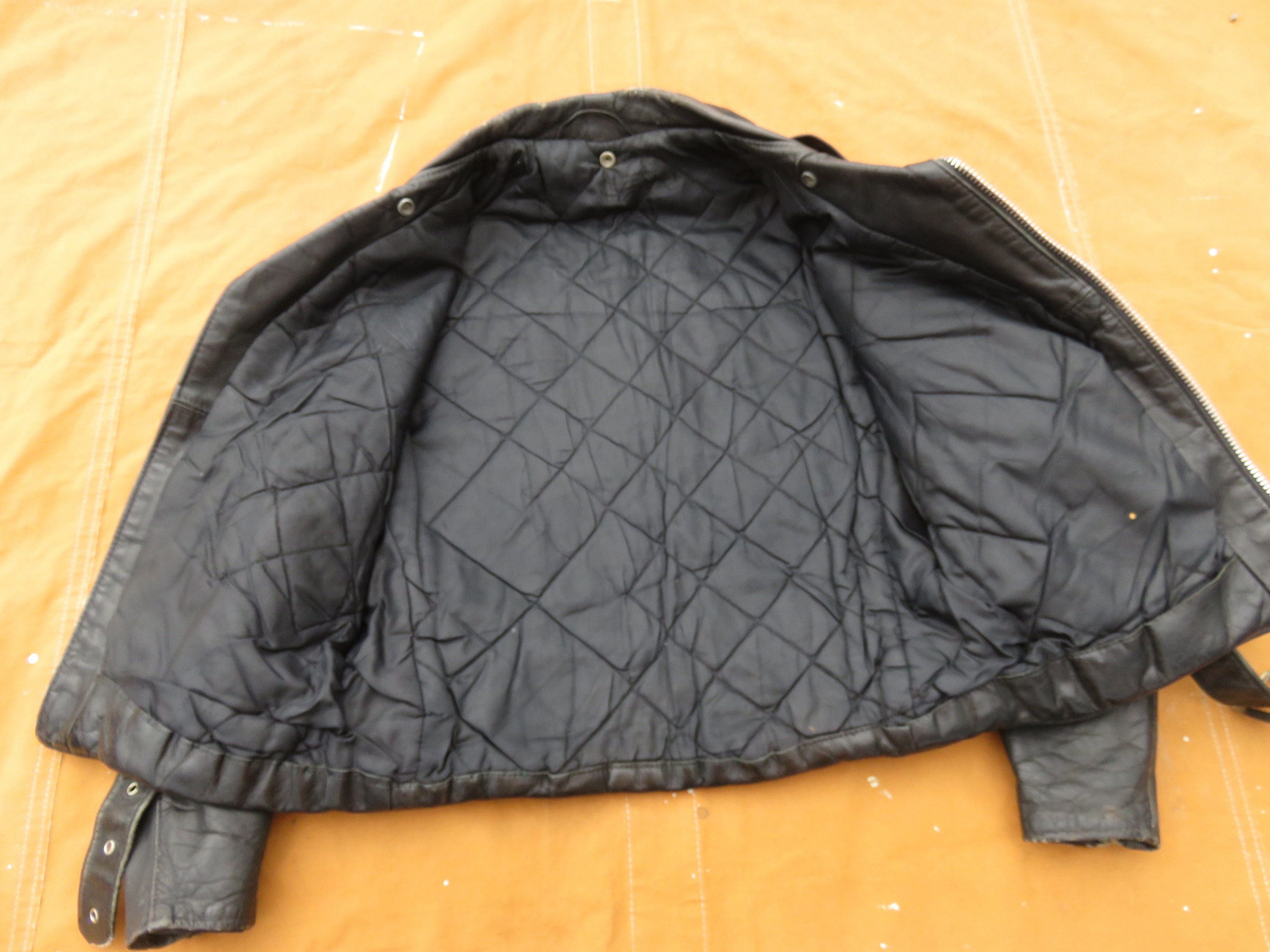 Schott 80s Suede Leather Bomber Jacket MA-1 Style Vintage