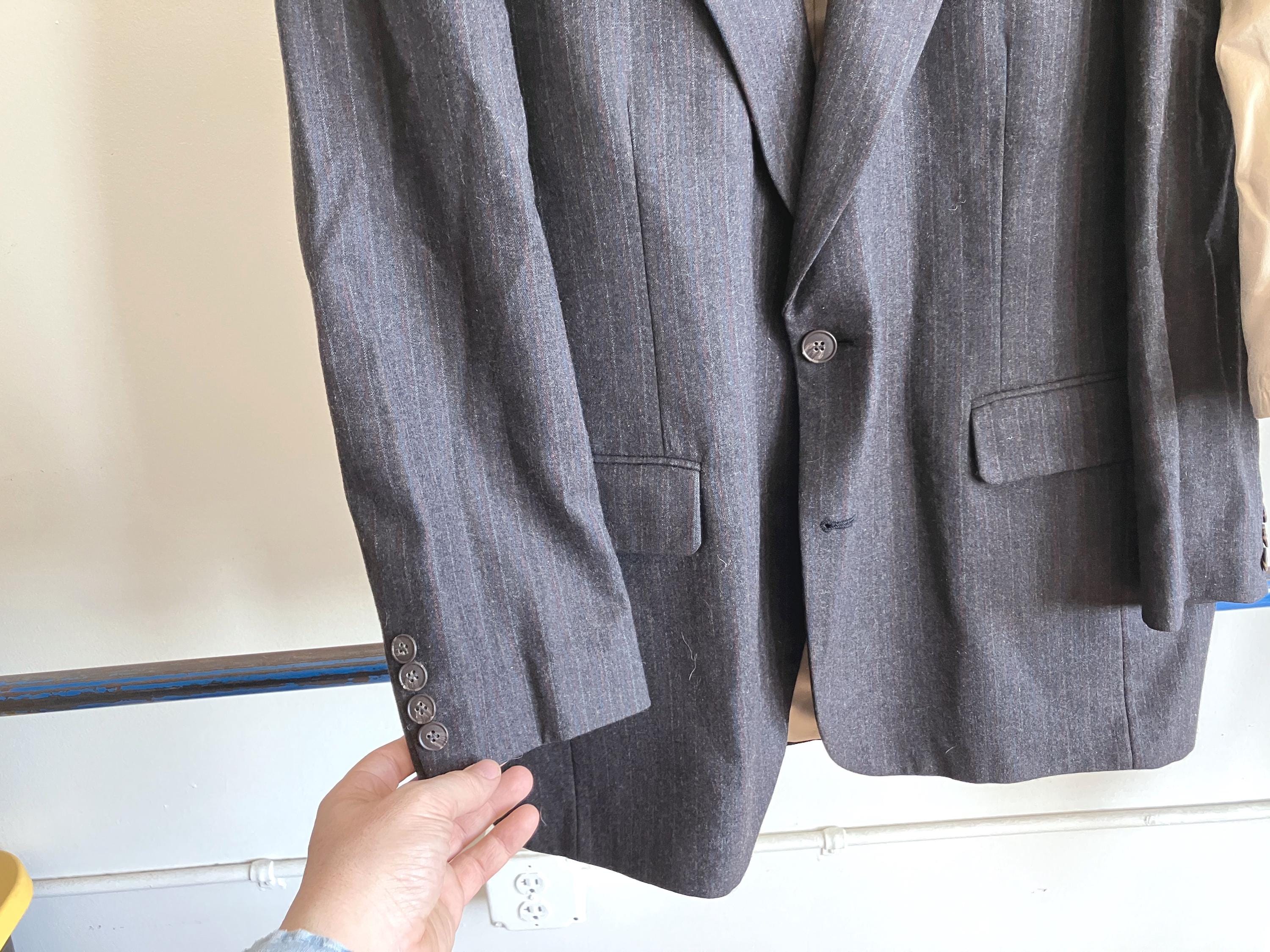 Medium / Size 42 80s Pierre Cardin Three Piece Wool Suit / Gray