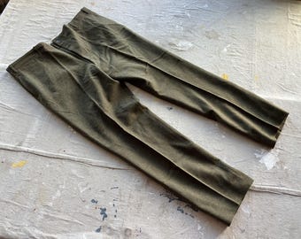 46 Waist 30s Zinc Button Army Wool Uniform Trousers / 1930s 1940s Early WW2 Mint Condition Huge Size XXL