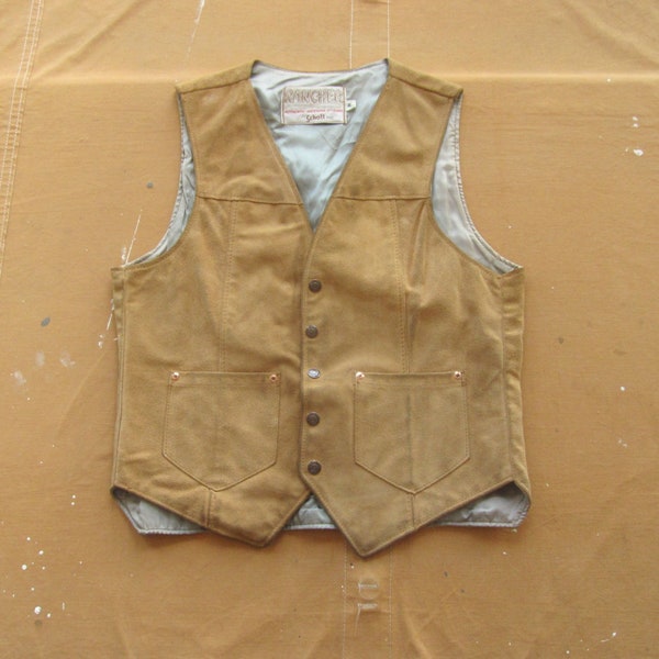 Petite veste western en daim Schott Rancher des années 70/bouton-pression de style camionneur, veste de cow-boy