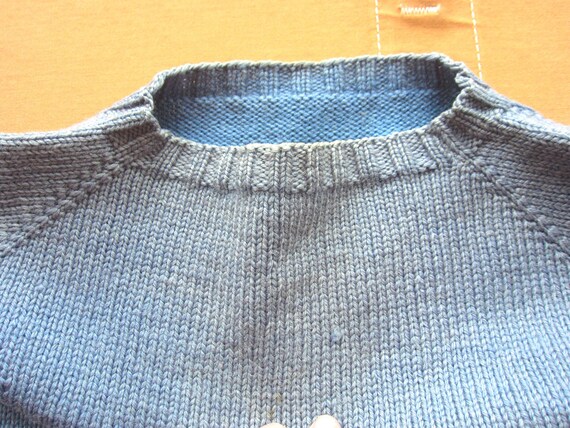 Medium 40s / 50s Women's Powder Blue Wool Sweater… - image 3