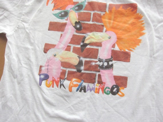 Medium 90s Punk Flamingos T-shirt / 1990s - image 9