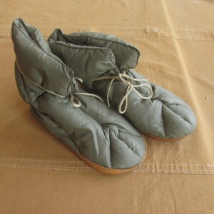 Small 80s Eddie Bauer Down Slippers Booties Quilted Insulated Etsy UK