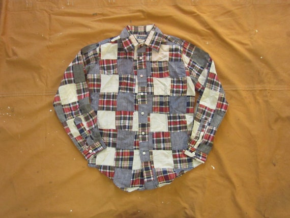 XS / Small 60s / 70s Gant Cotton Patchwork Plaid … - image 1