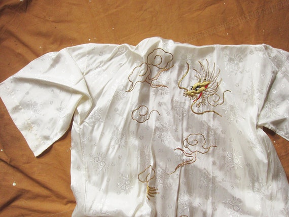 Free Size 50s Embroidered Dragon Souvenir Robe / … - image 2
