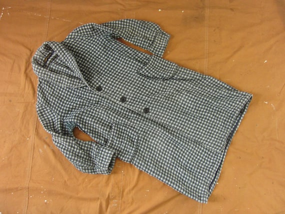 Large 50s Whittenton Flannel Bathrobe / Plaid Jacq