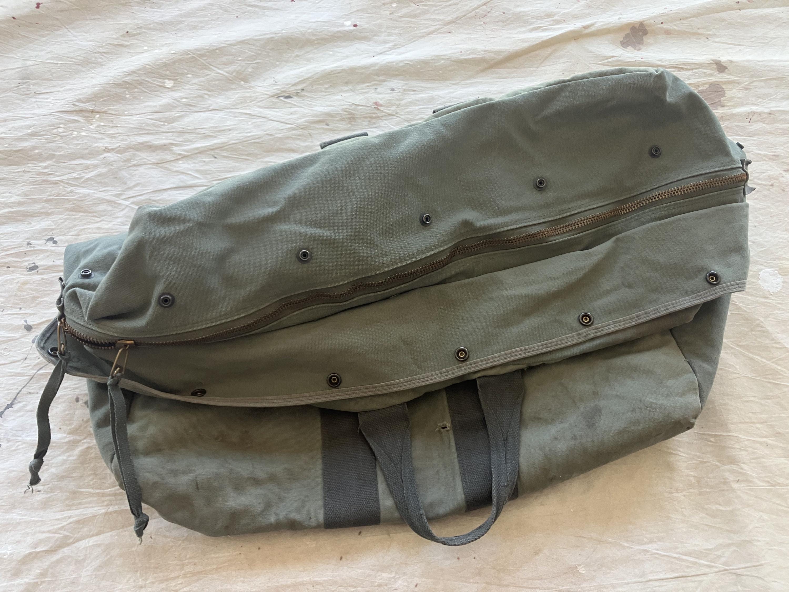 Vintage 80s US Air Force Aviators Kit Bag / Army Duffel Tote Bag