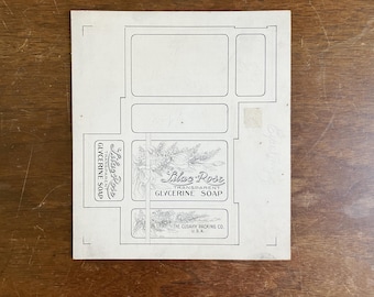 Antique 1920s Original Pen & Ink Advertising Drawing Lilac Rose Soap Packaging Design