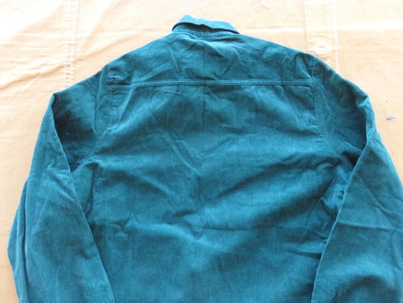 Small 60s Slant Zipper Women's Corduroy Shirt / M… - image 10